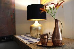 Photo glass table lamp